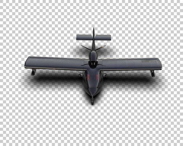 PSD airplane isolated on background 3d rendering illustration