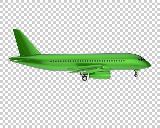 Airplane on transparent background. 3d rendering - illustration