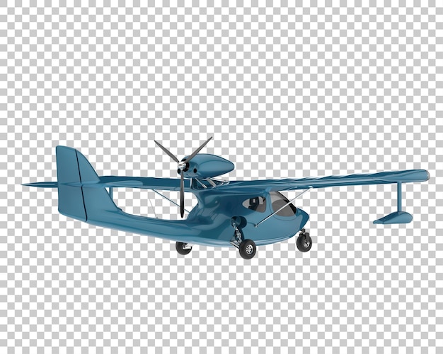 Airplane on transparent background. 3d rendering - illustration