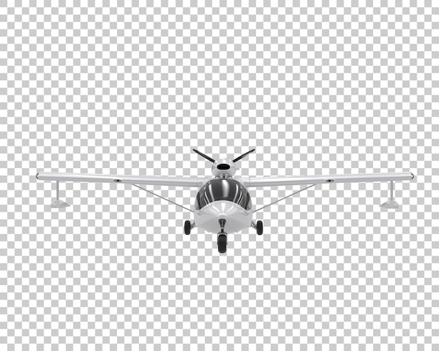 Airplane on transparent background. 3d rendering - illustration