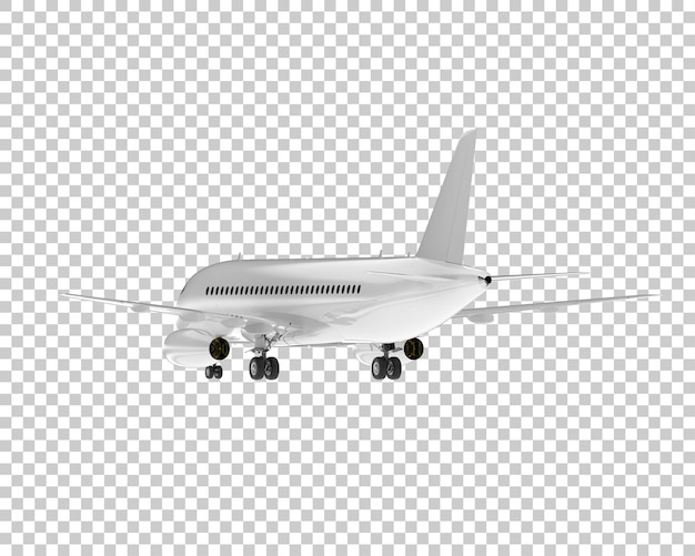 Airplane on transparent background 3d rendering illustration