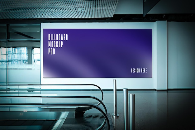 PSD airport billboard mockup psd