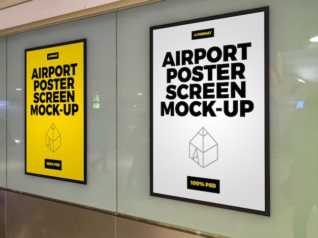 Airport Poster Screen Mock-Ups