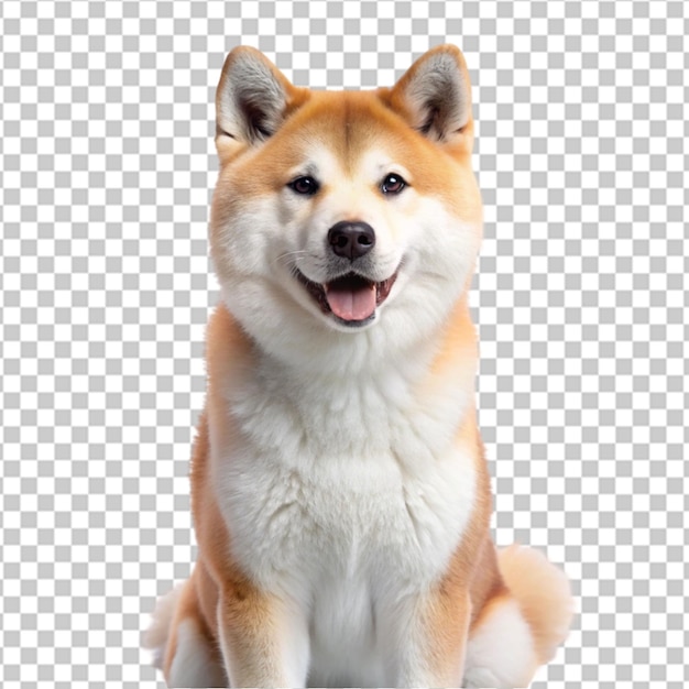 PSD akita inu japanese dog on transparent background