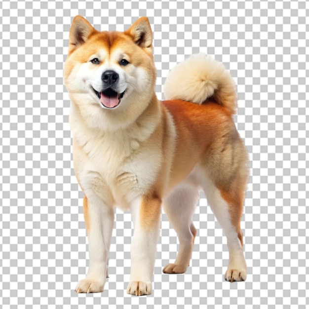 PSD akita inu japanese dog on transparent background