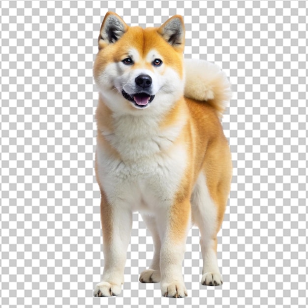 PSD akita inu japanese dog on transparent background