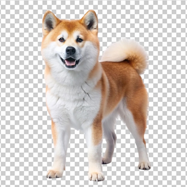 PSD akita inu japanese dog on transparent background