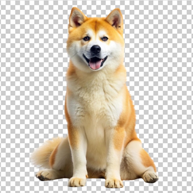 PSD akita inu japanese dog on transparent background