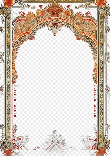 Alankara hindu invitation isolated on transparent background