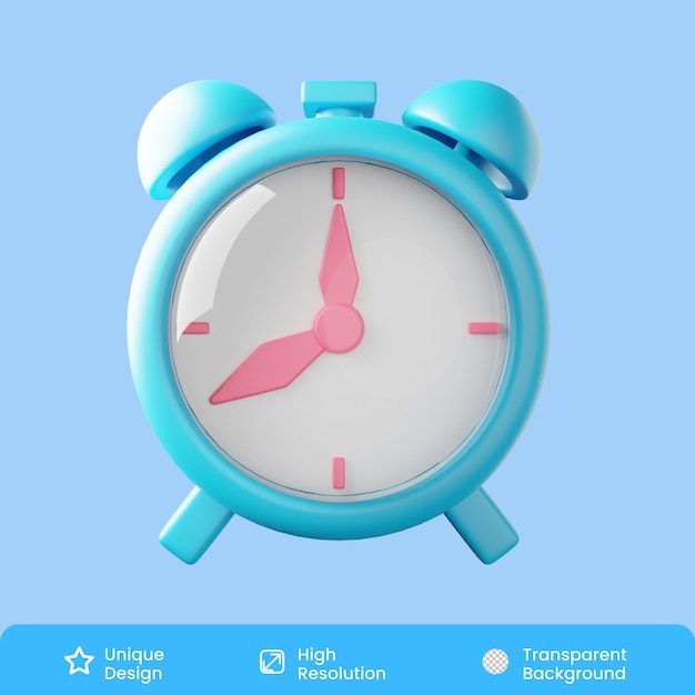 Alarm Clock 3D Illustration