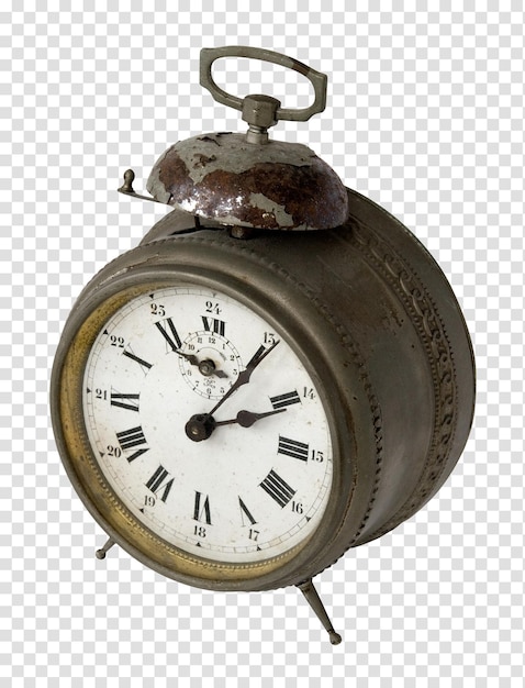 Alarm clock on transparent background