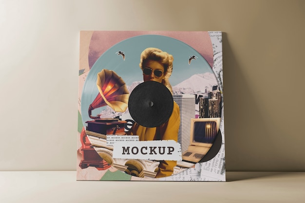 PSD album cover mockup design