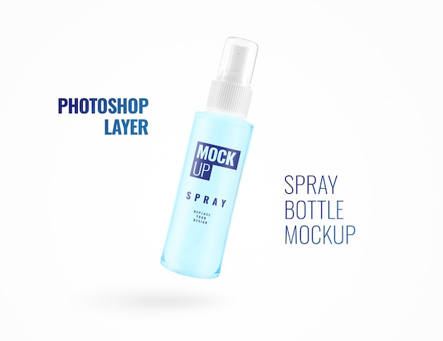 Alcohol spray realistic mockup advertising