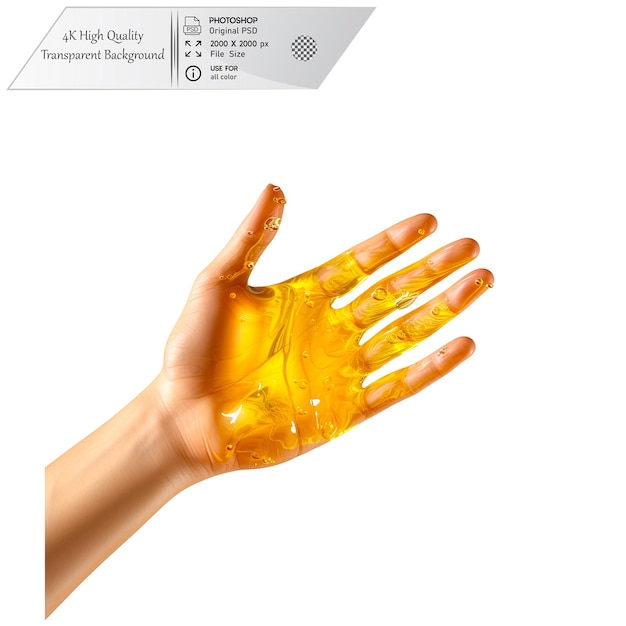 PSD alcoholbased gel for cleaning hands isolated on transparent background