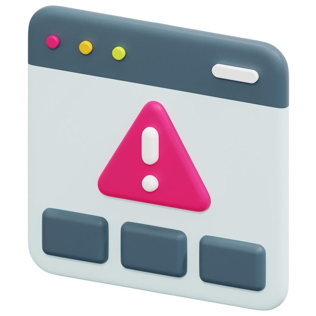 alert 3d render icon illustration