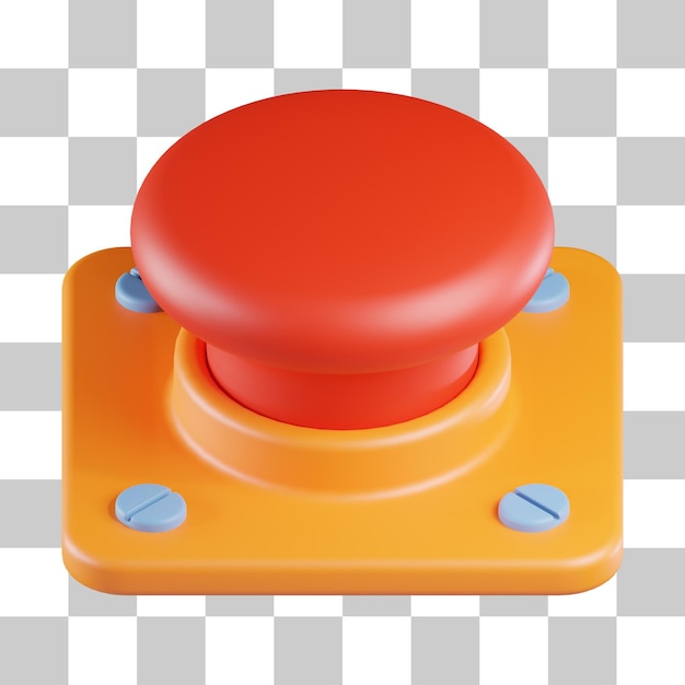 Alert Button 3D Icon