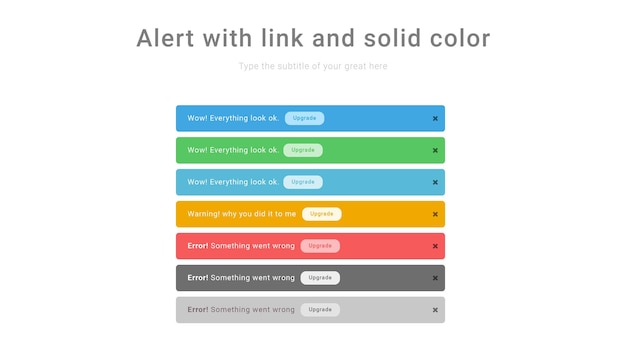 Alert with link and solid color