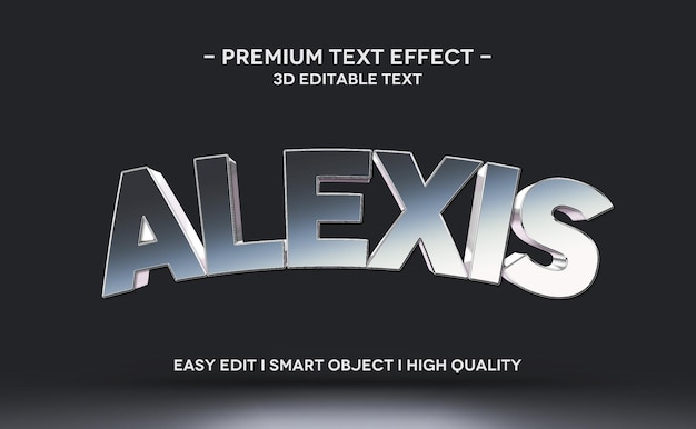 alexis 3d text style effect template