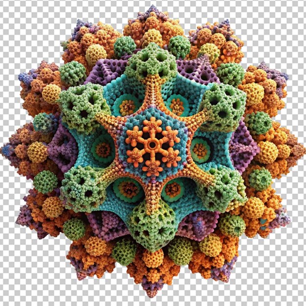 PSD algorithmically created 3d fractal structures