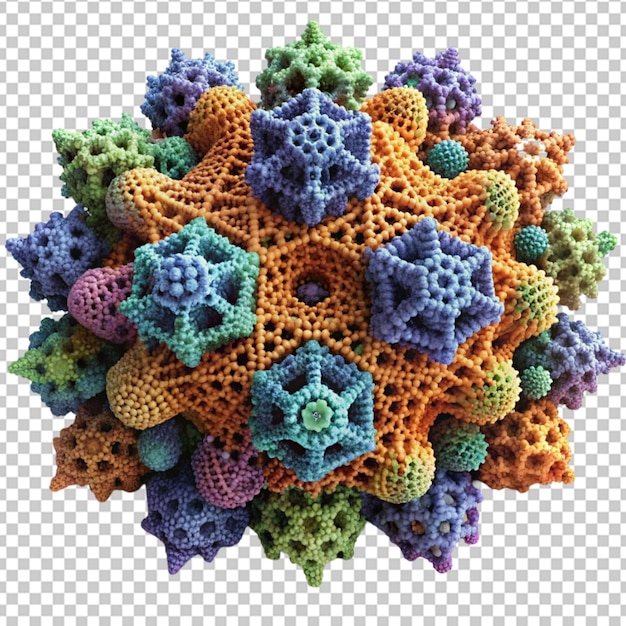 PSD algorithmically created 3d fractal structures