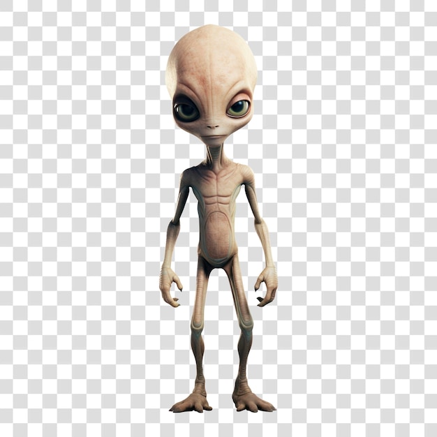 PSD alien character with large eyes