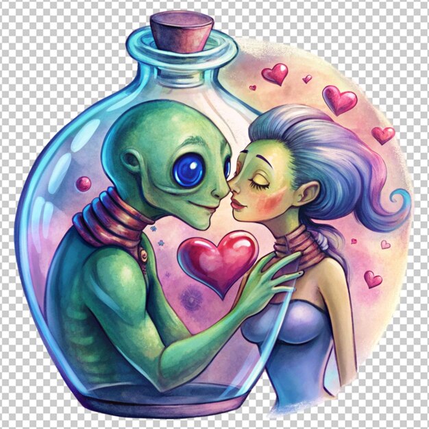 PSD a alien loving pair romance