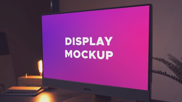 All in one pc mockup Free psd mockup display mockup screen mockup