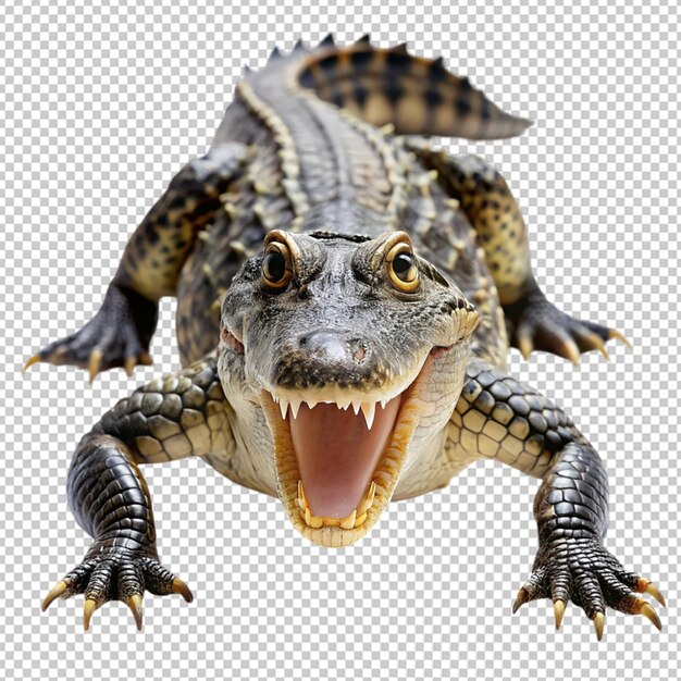 PSD alligator isolated on transparent background