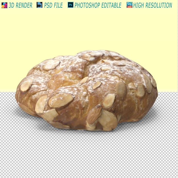 Almond 3D Modeling PSD File