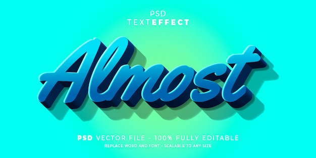 Almost text effect