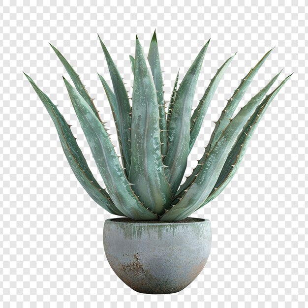 PSD aloe vera plant in a pot