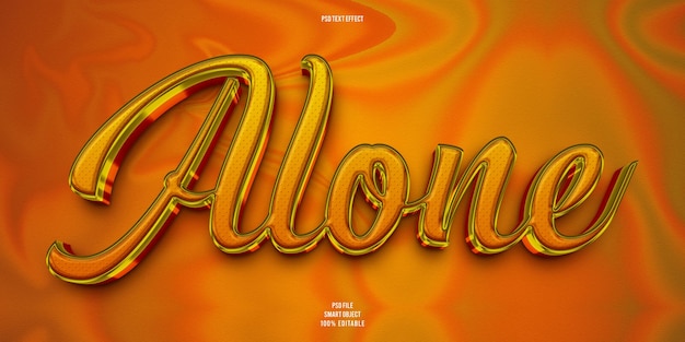 Alone 3D editable text effect