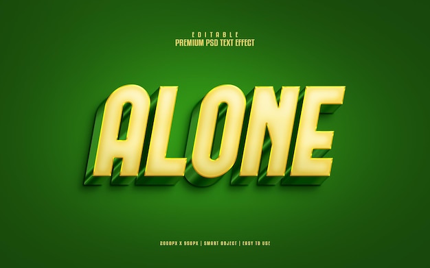 Alone editable premium psd text effect maker