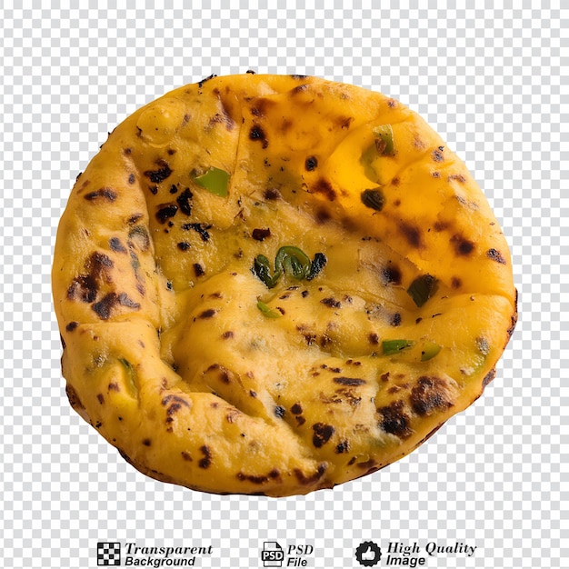 Aloo paratha isolated on transparent background