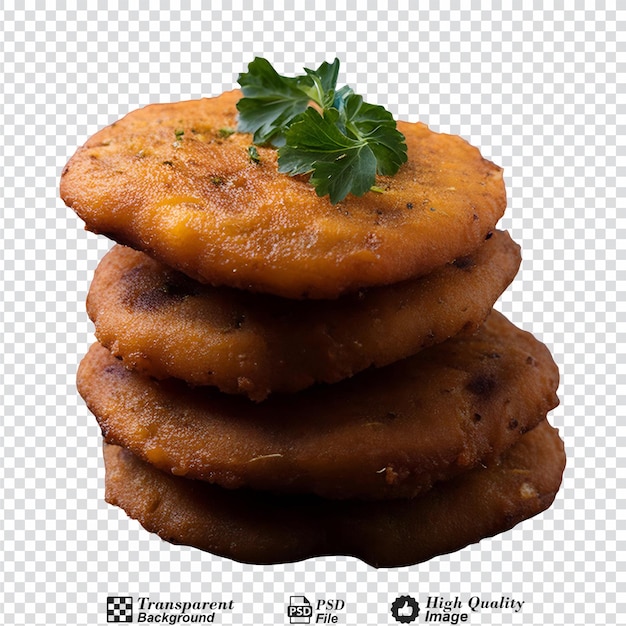 Aloo tikki isolated on transparent background