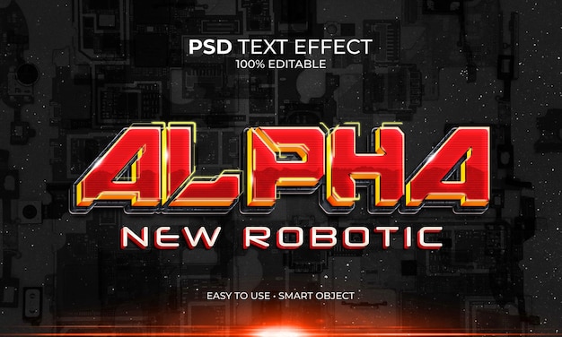 ALPHA ROBOTIC TEXT EFFECT