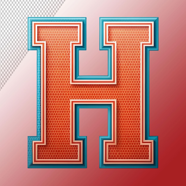 Alphabet 3D letter H