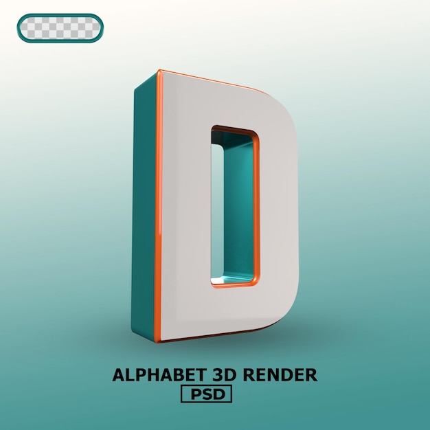 Alphabet 3D Render 00D