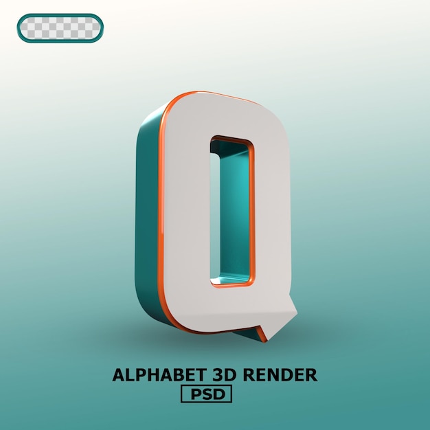 Alphabet 3D Render 00Q