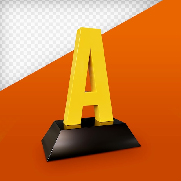 alphabet 3d render premium ps