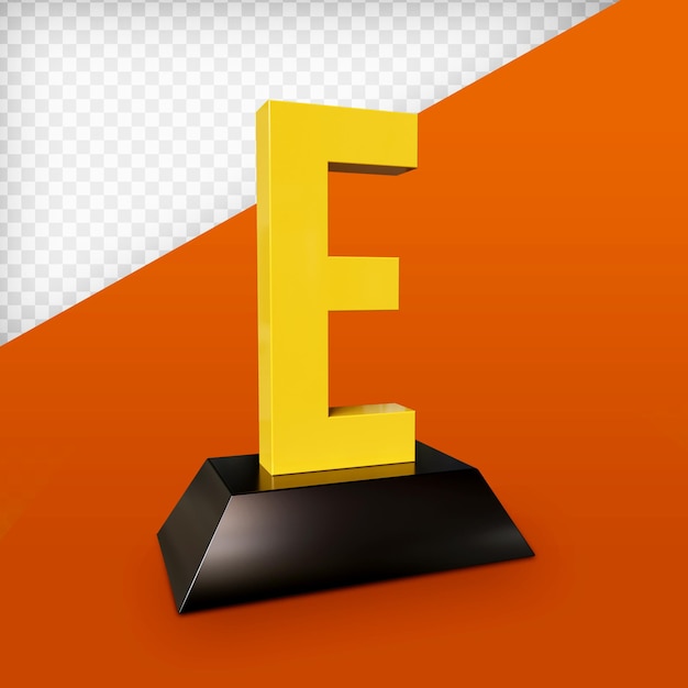 alphabet 3d render premium ps