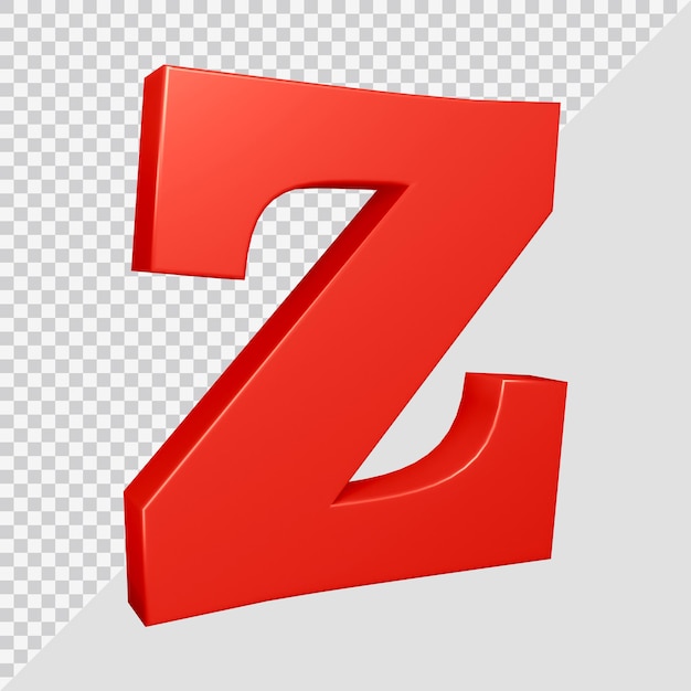 Alphabet letter z 3d render