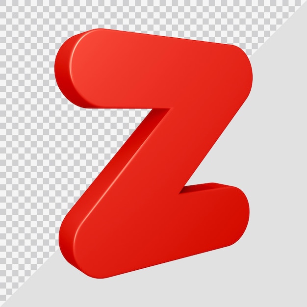 Alphabet letter z 3d render