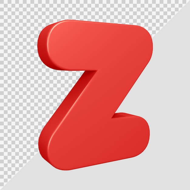 Alphabet letter z 3d render