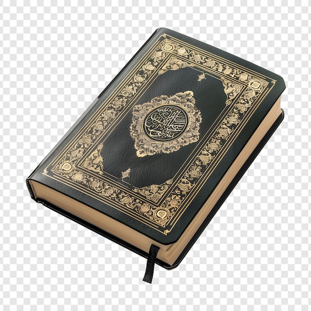 PSD alquran book symbol of divine guidance resting serenely on transparent background