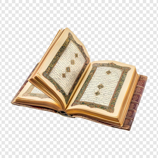 PSD alquran book symbol of divine guidance resting serenely on white background