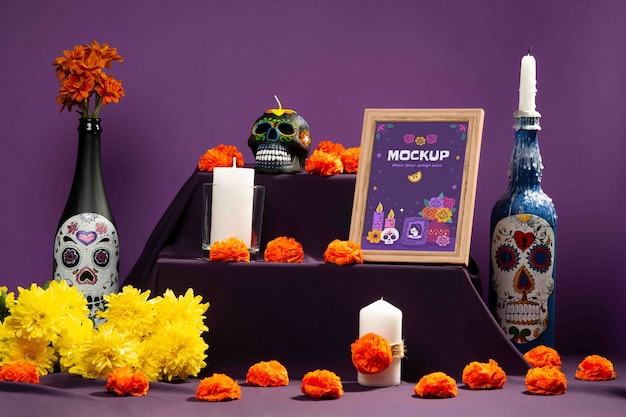 Altar with 'día de muertos' elements