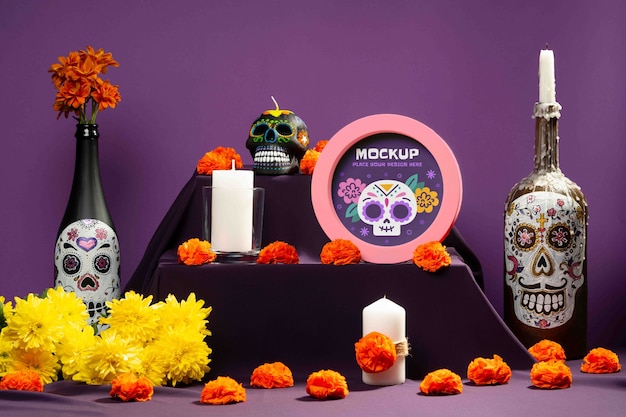 Altar with 'día de muertos' elements