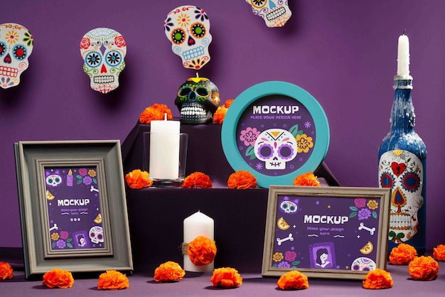 Altar with 'día de muertos' elements