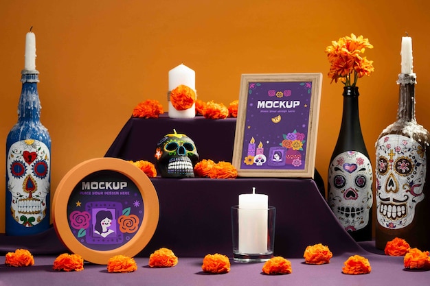 Altar with 'día de muertos' elements